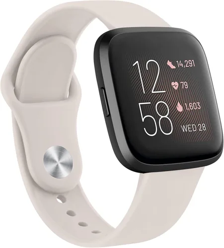 Miniatura 12 de AK Bandas de silicona compatibles con Fitbit Versa 2 / Versa / Lite / SE para mujeres y hombres, correas clásicas suaves de repuesto para reloj