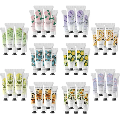 BODY & EARTH Crema de Manos a Granel Paquete de 50 Set de Regalo de Loción de Manos Loción de Manos Tamaño de Viaje Lociones a Granel para Regalos