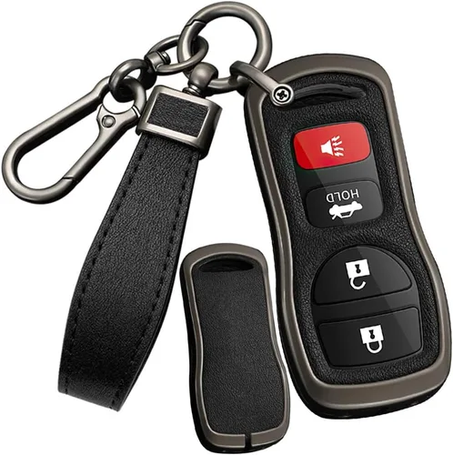 SANRILY Funda de piel sintética para llavero de 3/4 botones para Nissan Sentra Xtrail Pathfinder Quest Altima Armada Frontier para Infiniti FX35