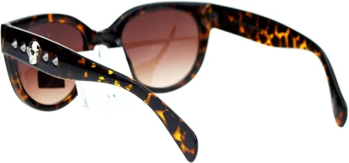 Miniatura 4 de Gafas de sol redondas de mariposa con tachuelas de calavera para mujer