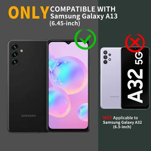 Miniatura 2 de Funda para Samsung Galaxy A13 5G / 4G, protección de grado militar a prueba de golpes con protector de pantalla HD de vidrio templado y soporte Verde