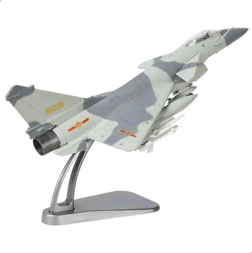 NUOTIE 1/72 J10 Vigorous Dragon Fighter Jet Modelo Militar Aeronave Diecast Metal Modelo Adulto Modelo de Avión con Soporte para Entusiastas