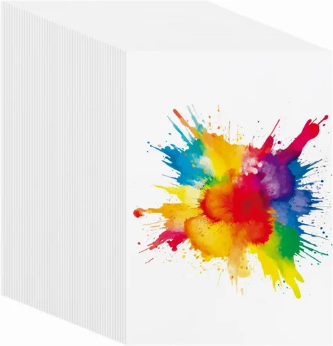 PATIKIL 80 hojas de papel de acuarela de algodón, 140 libras/300 GSM, papel de pintura para colorear en agua para pintura artística, acuarela,