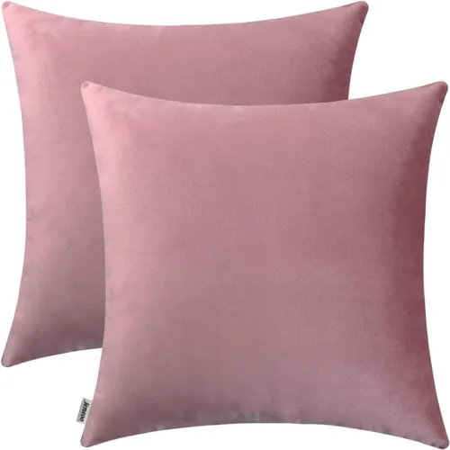 Miniatura 35 de Jeneoo Cómodas fundas de almohada de terciopelo suaves y gruesas para niños, para sofá, fundas de cojín decorativas sólidas cuadradas para Lavanda