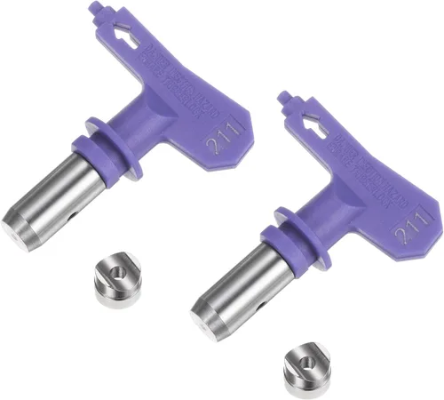 Miniatura 94 de uxcell 2 puntas de pulverización reversibles para pulverizador sin aire, 109 puntas de boquilla de pulverización de pintura, piezas de máquina