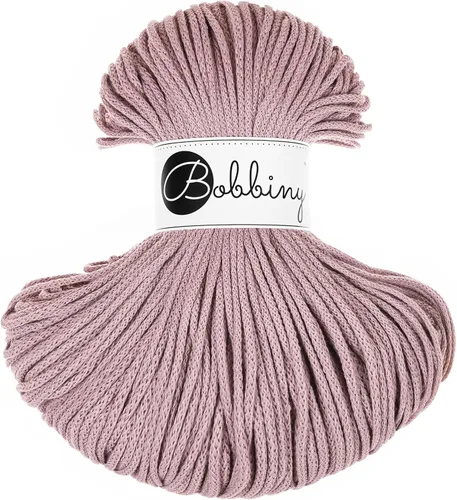 Miniatura 2 de Bobbiny Cordón de macramé trenzado junior de 0.118 in (aguamarina), 108 yardas/330 pies