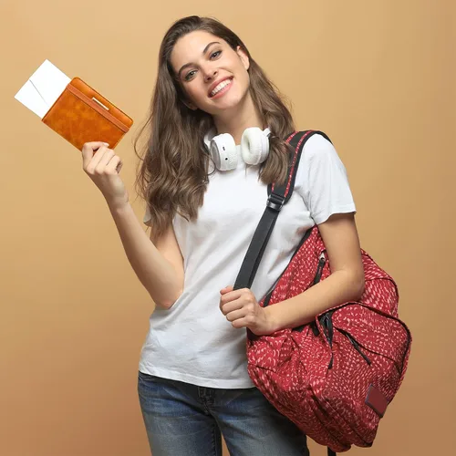 Miniatura 5 de Caweet Funda de pasaporte RFID bloqueo de viaje cartera de cuero pasaporte con banda elástica, Marrón, Classic