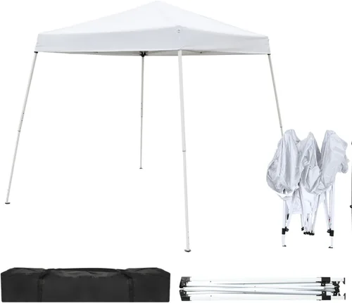Miniatura 14 de Outvita Carpa Toldo Emergente 5x5, Carpa Toldo para Exteriores Ez Up Refugio Instantáneo con Bolsa de Transporte Patas Rectas Patio Balcón Porche