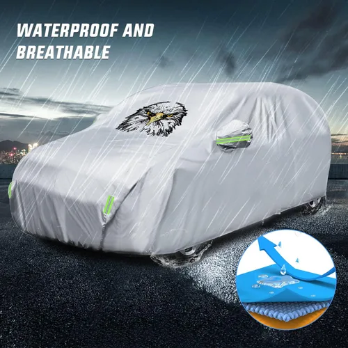 Miniatura 9 de Nilight Funda impermeable para automóvil SUV para todo tipo de clima, protección UV, resistente al viento, para exteriores, cubierta completa