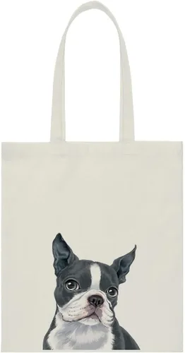 Miniatura 10 de WIRESTER Bolsa de lona reutilizable para mujeres y niñas, bolsa de compras de comestibles, bolsa de hombro, bolsa de viaje, lindo perro y gato Gato