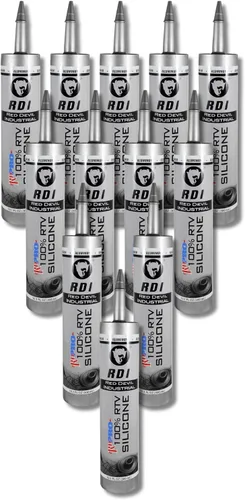 Miniatura 8 de Red Devil 08162I RD PRO RTV de grado industrial 100% silicona resistente a la intemperie, tubo de 10.1 oz, almendra, paquete de 1