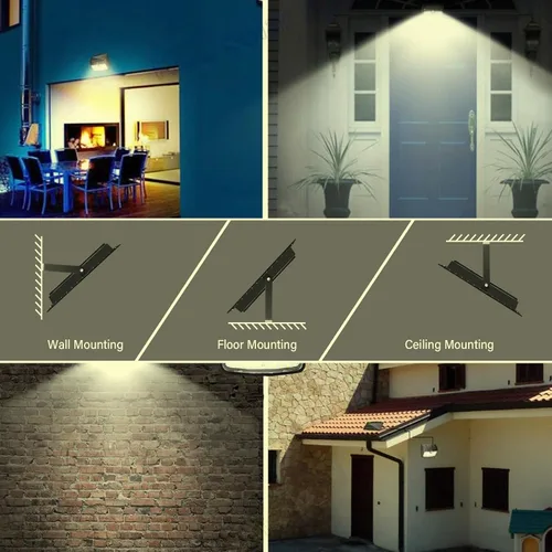 Miniatura 6 de Willpower Reflector LED con sensor de movimiento, luces de seguridad para exteriores de 10 W, 1000 lúmenes, lámpara exterior de 4000 K, luz blanca