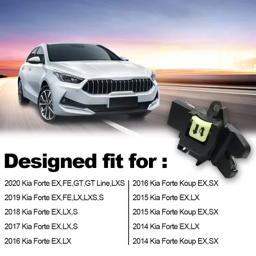Miniatura 6 de Actuador de bloqueo del pestillo del maletero, reemplazo para Kia Forte 2014-2020 con motor L4 de 1.6 1.8 y 2.0 litros, reemplaza a OE: 81230-A7030