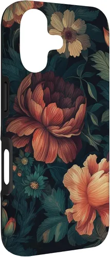 Miniatura 3 de Vintage Dark Flower Pattern Moody Floral Case for iPhone 17