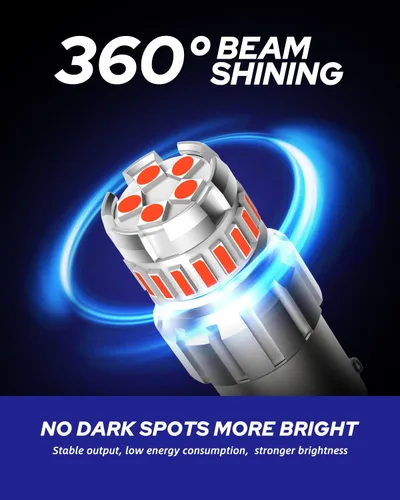 Miniatura 5 de AUTOONE 1156 bombillas LED para luz de freno, 300% más brillantes BA15S 7506 1003 1141 P21W, bombillas LED de reemplazo de color rojo brillante