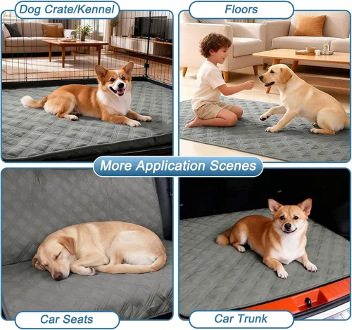Miniatura 5 de hyha Manta impermeable para perros, manta reversible para cama de mascotas, funda suave para sofá/sillón lavable para perros, fundas impermeables