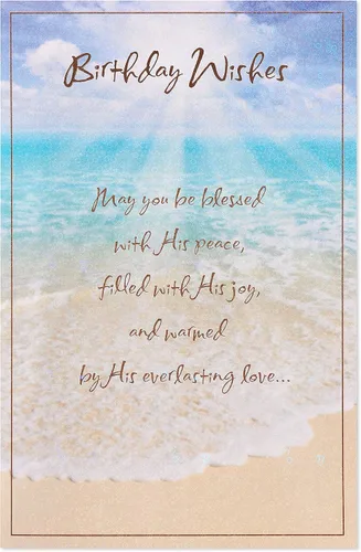 Miniatura 5 de American Greetings Tarjeta de cumpleaños religiosa (playa)