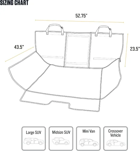 Miniatura 5 de Forro de carga universal de nylon ajustado Carhartt, forro duradero repelente al agua, se adapta a una variedad de tamaños de área de carga, negro