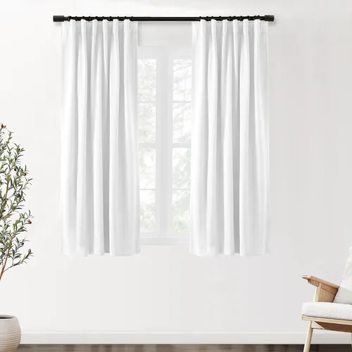 Miniatura 66 de SHINELAND Cortinas opacas cortas para ventanas de dormitorio, cortinas de baño, 45 pulgadas de largo