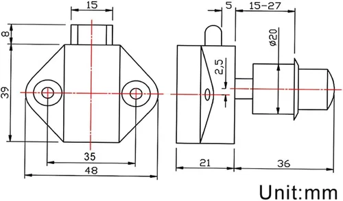 Miniatura 5 de NAERDI - Paquete de 5 pomos para cajones de cerradura de armario sin llave, níquel perla, agujero de montaje de 0.79 pulgadas