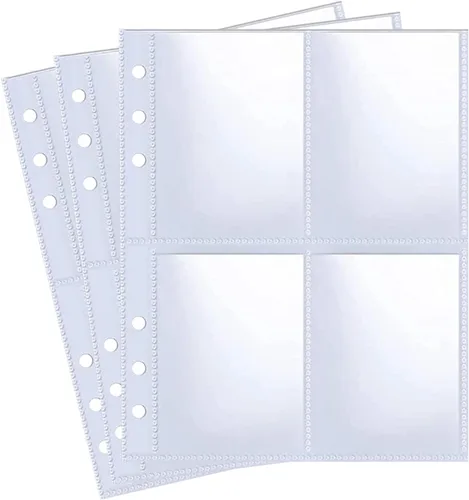 Miniatura 8 de Paquete de 30, 240 bolsillos, fundas para tarjetas fotográficas de 2.5 x 3.5 pulgadas para carpeta A5 de 6 anillas, fundas ultra transparentes