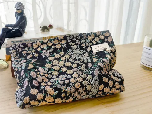 Miniatura 9 de HAPPYHEIDI Bolsa de maquillaje estética para mujer con compartimento para accesorios con cremallera para cosméticos, viajes, organizador de bolsos