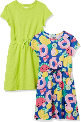 Marca Tienda - Spotted Zebra vestidos de punto de manga corta para niña