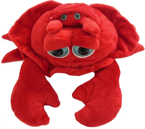 Miniatura 2 de The Petting Zoo Peluche de cangrejo mamá y bebé, regalos para niños, animales del océano Pocketz, juguete de peluche de cangrejo de 14 pulgadas