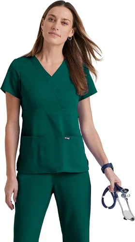 Miniatura 14 de Grey's Anatomy Signature - Camiseta de uniforme para mujer (talla grande, 3 bolsillos)