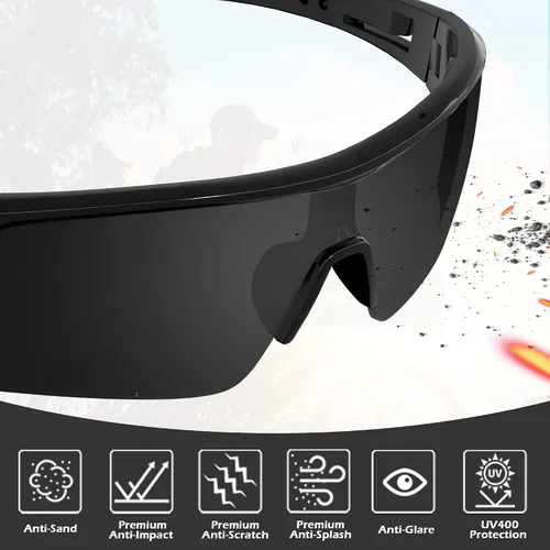 Miniatura 3 de Gafas de seguridad tintadas para hombres y mujeres, gafas de seguridad resistentes a los impactos, protección ocular ANSI Z87.1+ UV400, antiarañazos