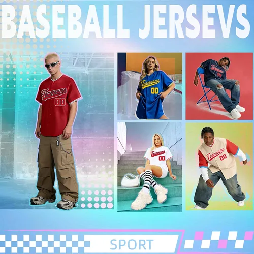 Miniatura 6 de Camiseta de béisbol personalizada cosida con el nombre del equipo, número de equipo, camisas con logotipo, uniforme deportivo impreso para hombres
