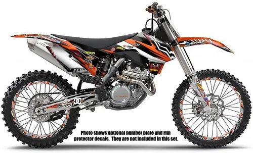 Miniatura 2 de Kit de base gráfica SX 65 Mayhem Orange Senge 2002-2008 compatible con KTM