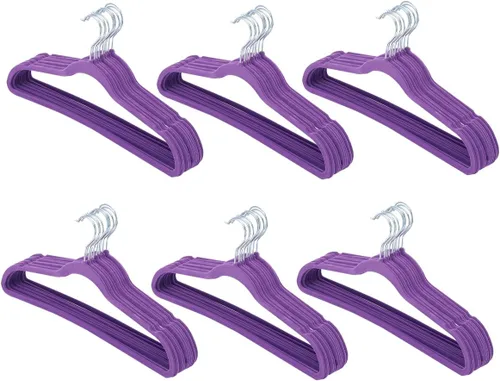 Miniatura 17 de Perchas de terciopelo, 10 unidades (8 colores)