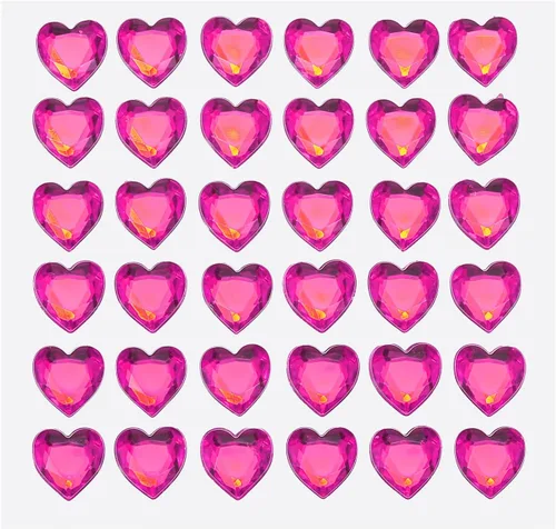 Miniatura 22 de MECCANIXITY 144 calcomanías autoadhesivas de diamantes de imitación de corazón de 0.394 pulgadas para maquillaje de San Valentín, artes y Azul