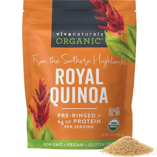 Miniatura 8 de Viva Naturals Quinoa orgánica, 4 libras – Grano entero prelavado, proteína vegetal, USDA orgánico, sin gluten, sin OMG, vegano, sustituto de arroz