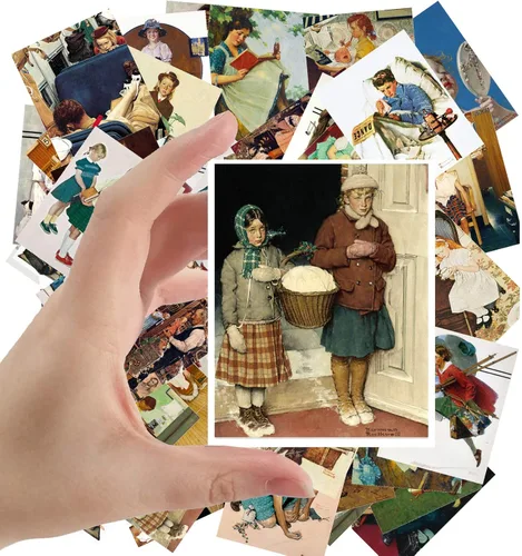 Miniatura 8 de Calcomanías grandes (24 piezas de 2.5 x 3.5 pulgadas) Cranford Vintage Victorian Book Grabado Ilustración