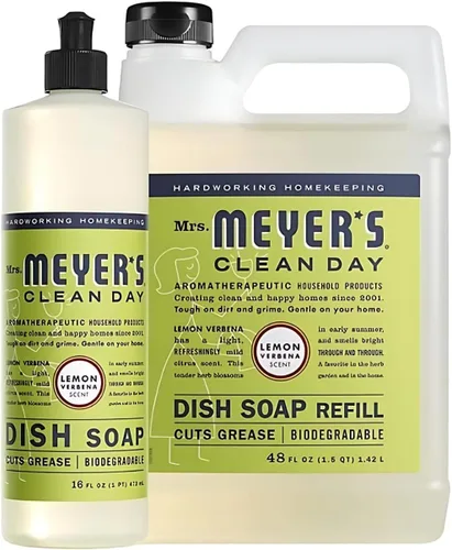 Miniatura 49 de Mrs. Meyer's - Detergente líquido para platos, aroma a pinos de Iowa, fórmula biodegradable, edición limitada, paquete de 3 unidades, 16 fl oz