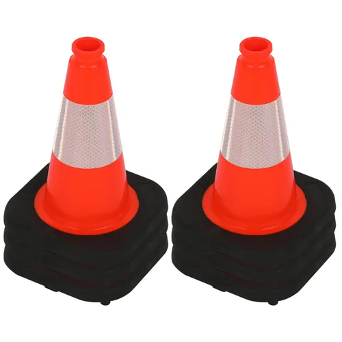 Miniatura 18 de OrangeStar Conos de Tráfico de 36" Paquete de 6 Conos de Seguridad Azules con Collares Reflectantes, Base de Servicio Pesado para Construcción