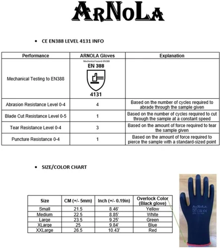 Miniatura 2 de 12 pares de guantes de trabajo antiestáticos ESD, guantes de seguridad con revestimiento de poliuretano calibre 13 para montaje electrónico.