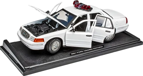 Miniatura 2 de Motormax 1:18 2001 Ford Crown Victoria Police Light & Sound SIN MARCADO Blanco 73992 (blanco)
