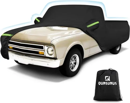 Miniatura 17 de QUNSUNUS Funda impermeable para camioneta Ford F-150 Super Crew Cab de 6.5 pies de cama corta, cubierta exterior para camioneta con cremallera