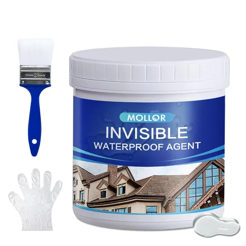 Adhesivo impermeable transparente, sellador impermeable invisible de 17.5 onzas para techos, paredes, baño, ducha, alféizares de ventanas, pintura