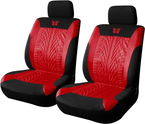 BESULEN Fundas delanteras para asientos de coche, 2 paquetes de protectores de asientos automotrices tipo mariposa, accesorios para el interior del