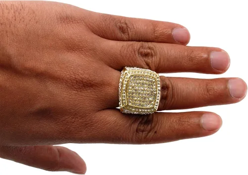 Miniatura 5 de Charles Raymond Bling Bling Hip Hop Iced Out Luxury BIG Oversize Anillo para hombre - 444