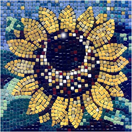 Miniatura 10 de Mosaicos hechos a mano fáciles con nuestro kit de manualidades de mosaico para adultos, delfín cuadrado de 7 pulgadas (20cm)