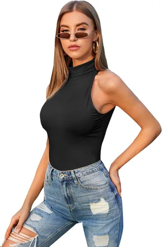 Miniatura 4 de Verdusa Camiseta sin mangas con cuello de tortuga para mujer