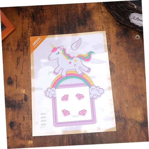 Miniatura 3 de Decoración de pared con imágenes de unicornio, calcomanía de pared luminosa, diseño creativo de unicornio para fiesta en casa
