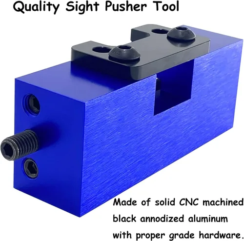 Miniatura 2 de Herramienta universal de empuje de vista de pistola para Glock 1911 Sig Springfield y otros pistola para mira delantera o trasera Azul