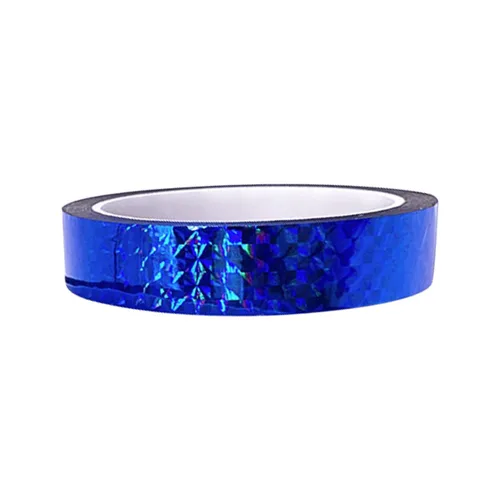 Miniatura 2 de Cinta decorativa, cinta adhesiva, adhesivo para álbumes de recortes, cinta washi de cuadrícula para manualidades, diseño de purpurina láser, azul