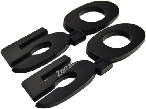 Miniatura 9 de 2 unidades (par) de placa de emblema para salpicadero lateral de puerta de 5.0 litros para Ford Mustang F150 GT - Negro completo (sin punto rojo)